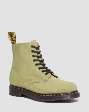 Olive Women's Dr Martens 1460 Pascal Suede Lace Up Boots | PH_Dr63134