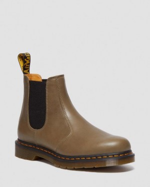 Olive Women's Dr Martens 2976 Carrara Leather Chelsea Boots | PH_Dr82667